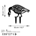 Beslenen Kaz Lazer Kesim Metal Bahçe Dekoru - Siyah