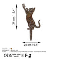 Kedi Metal Bahçe Dekoru - Bakır