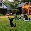 Kedi Metal Bahçe Dekoru - Siyah