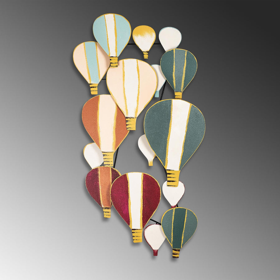 Balon Sürüsü Metal Duvar Panosu - Cok Renkli