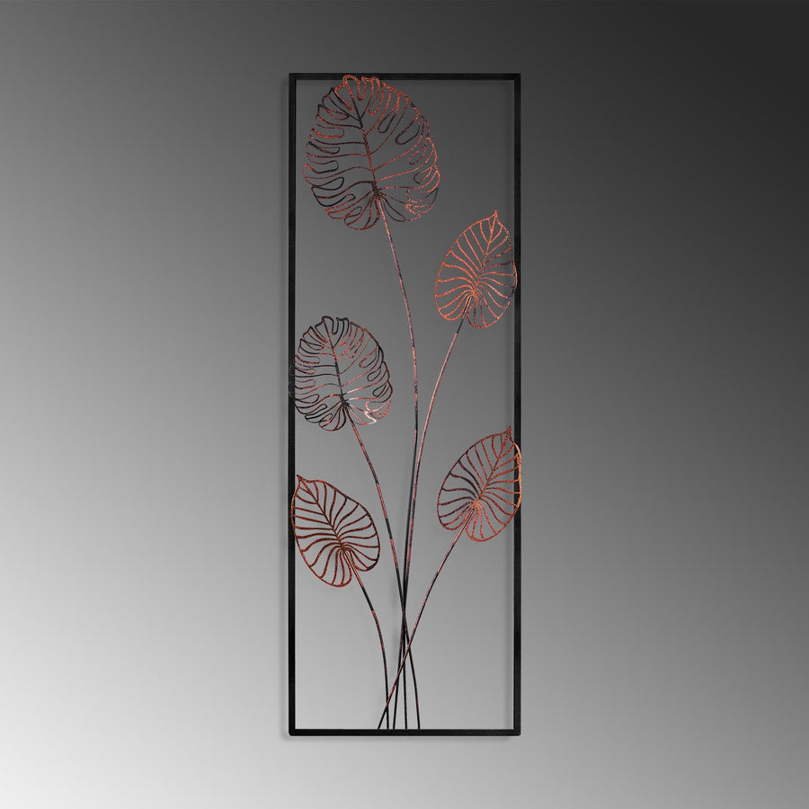 Monstera Yaprak Metal Duvar Panosu - Bakir