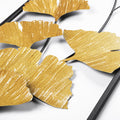 Ginkgo Yaprak Metal Duvar Panosu - Altin