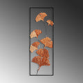 Ginkgo Yaprak Metal Duvar Panosu - Bakir