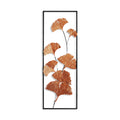 Ginkgo Yaprak Metal Duvar Panosu - Bakir