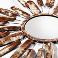 Gunes Metal Cerceveli Ayna - Bakir