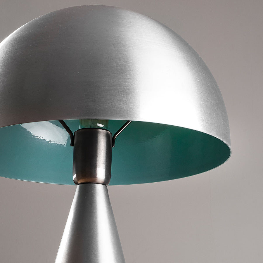 Dome Başlık Modern Metal Masa Lambası - Gumus