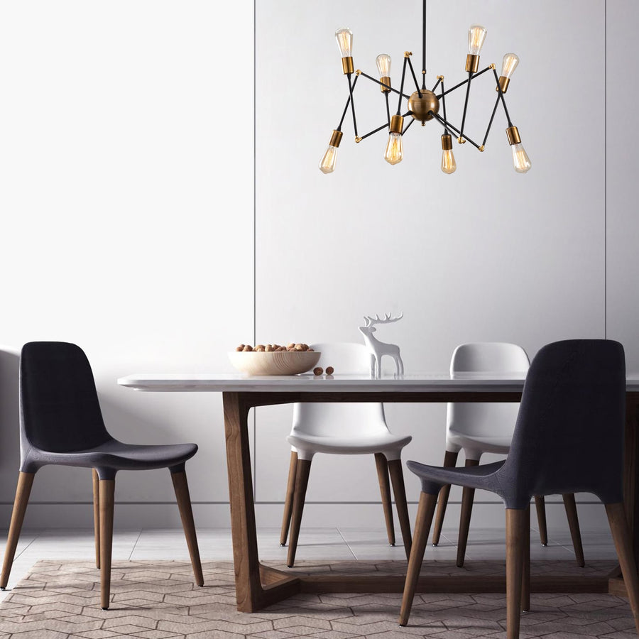Sputnik 8'li Metal Avize - Altin