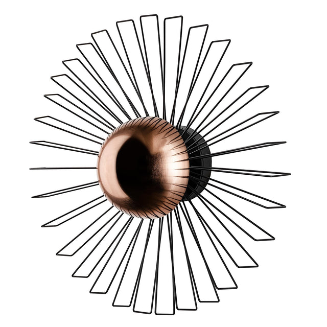 Starburst Tel Metal Duvar Apligi Buyuk - Siyah