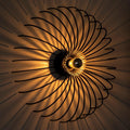 Spiral Tel Tekli Aplik Metal - Siyah
