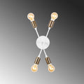 Sputnik 4'lü Metal Aplik - Beyaz