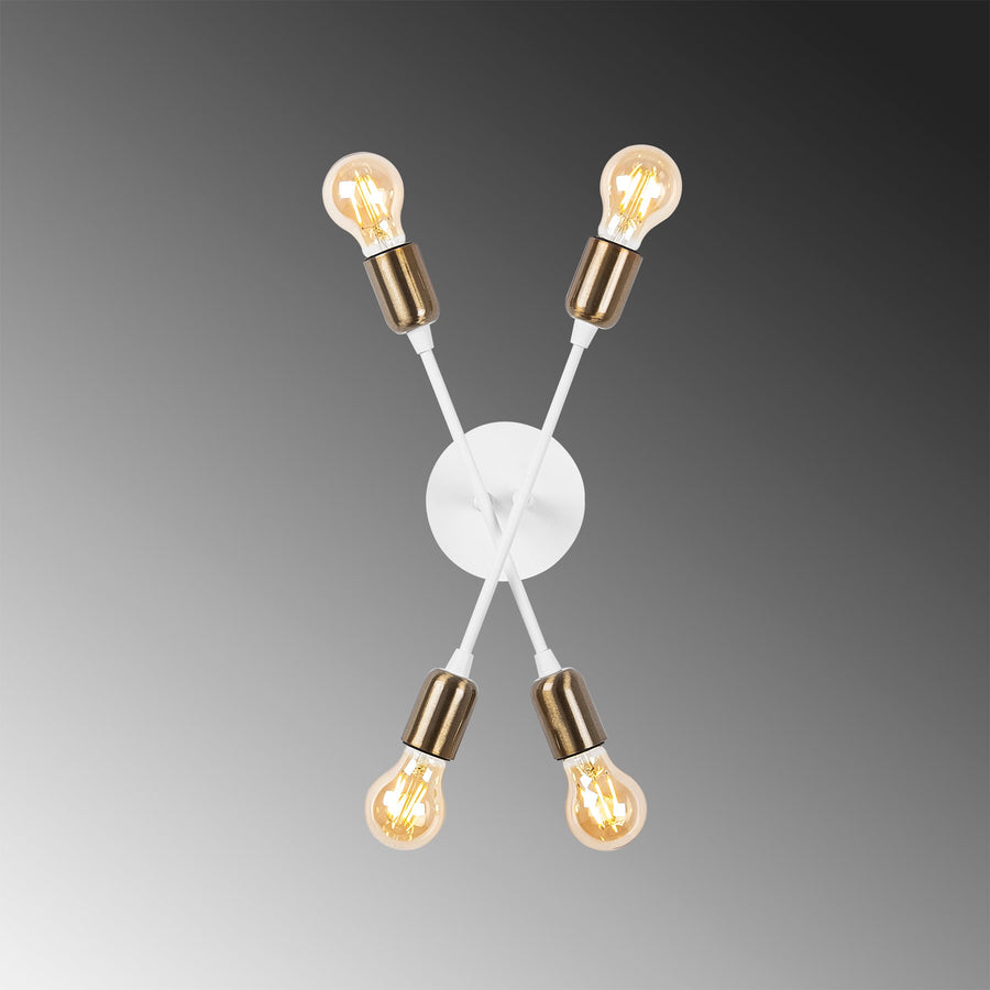 Sputnik 4'lü Metal Aplik - Beyaz