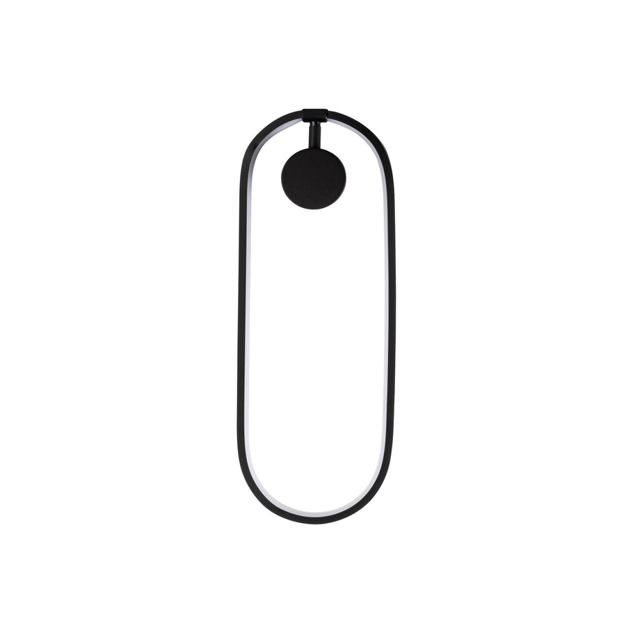 Oval LED Metal Aplik - Siyah