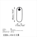 Oval LED Metal Aplik - Siyah