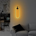 Oval LED Metal Aplik - Siyah