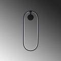Oval LED Metal Aplik - Siyah