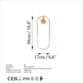 Oval LED Metal Aplik - Altın