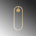 Oval LED Metal Aplik - Altın