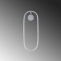 Oval LED Metal Aplik - Gümüş