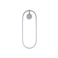 Oval LED Metal Aplik - Gümüş