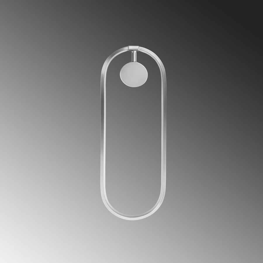 Oval LED Metal Aplik - Krom