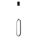 Oval LED Metal Tekli Sarkıt - Siyah
