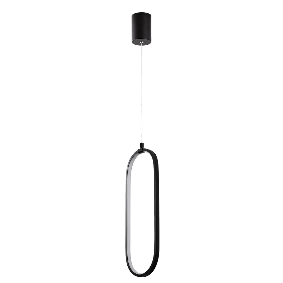 Oval LED Metal Tekli Sarkıt - Siyah