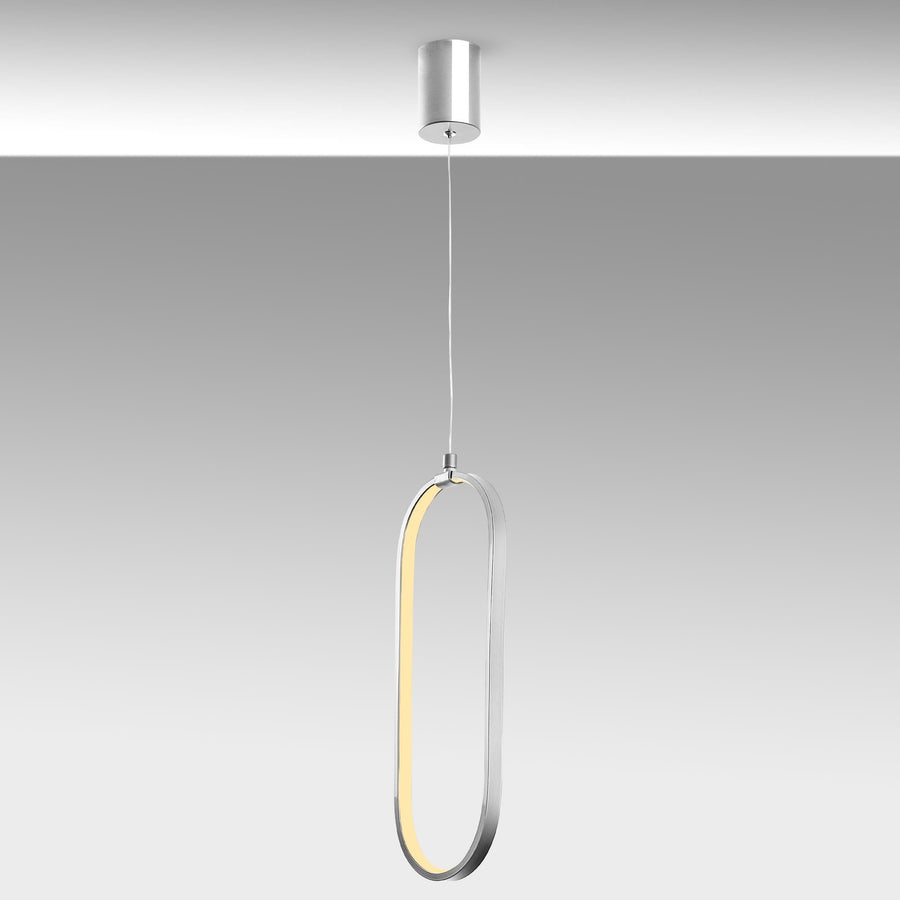 Oval LED Metal Tekli Sarkıt - Krom