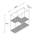 Grid Metal Ahsap Duvar Rafı - Siyah