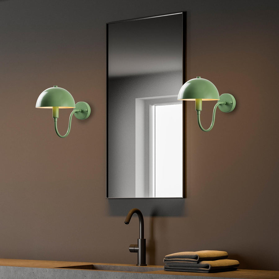 Kupol Metal Duvar Aplik - Yesil