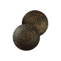 Dokulu Oval Aplik - Siyah