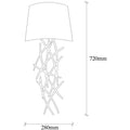 Dal Tekli Aplik Metal - Siyah Beyaz