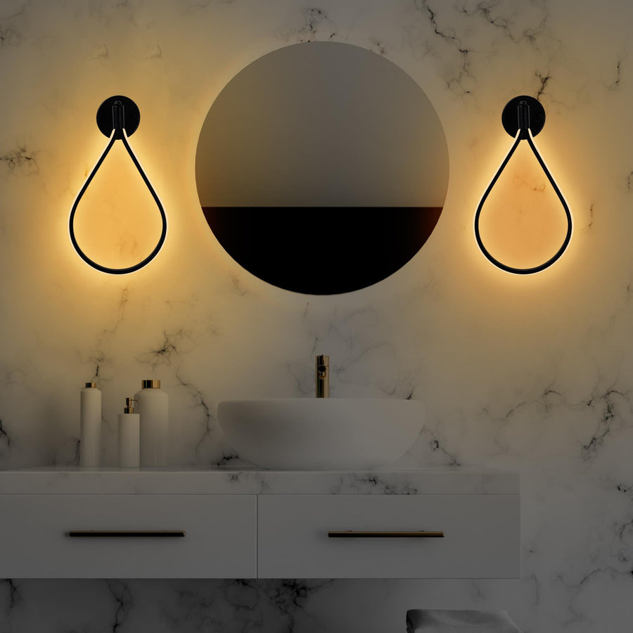 Damla Metal LED Aplik - Siyah