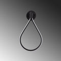 Damla Metal LED Aplik - Siyah