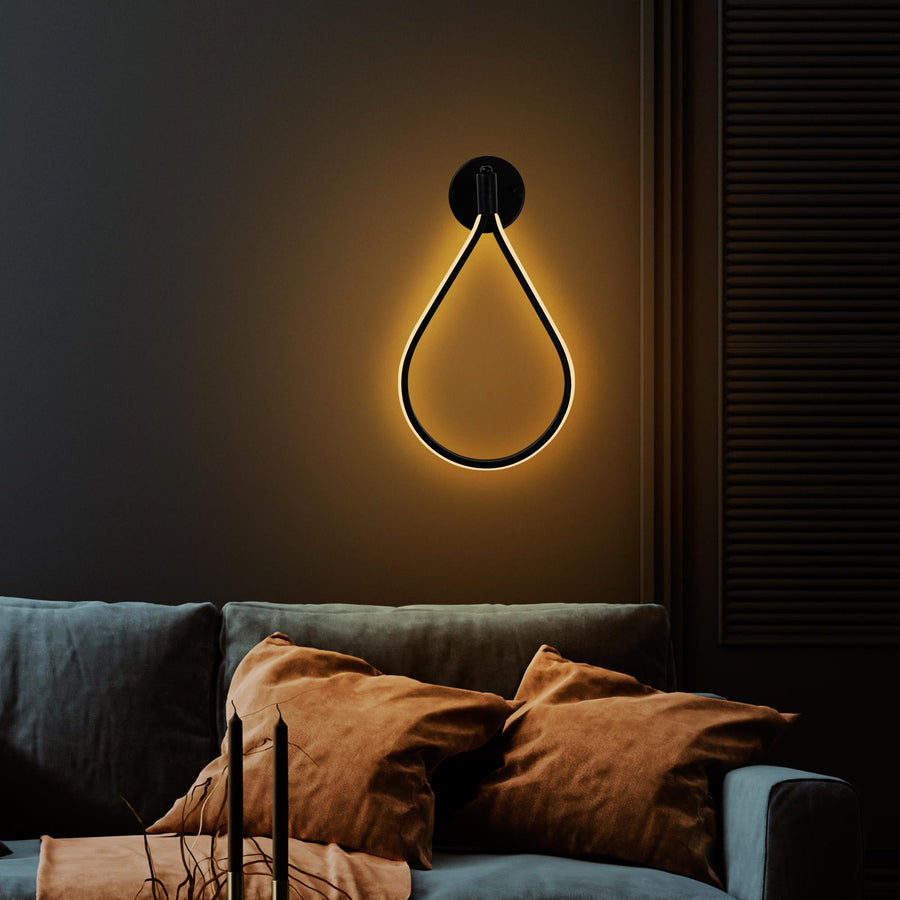 Damla Metal LED Aplik - Siyah