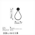 Damla Metal LED Aplik - Siyah