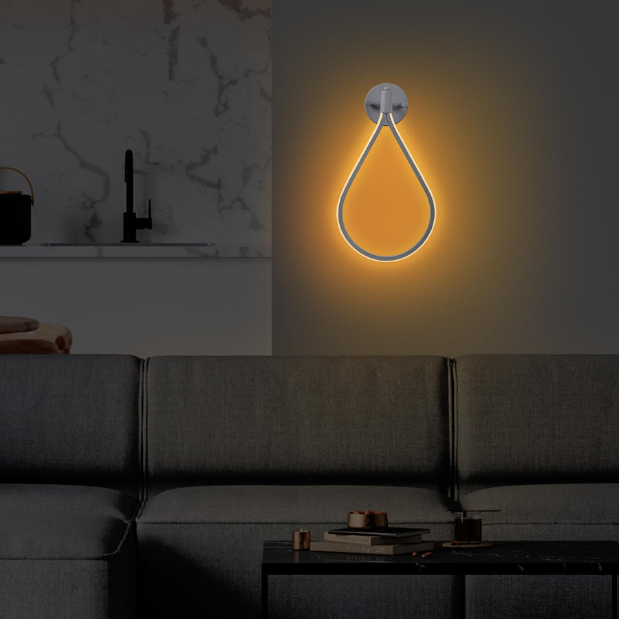Damla Metal LED Aplik - Gri