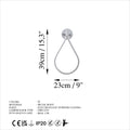 Damla Metal LED Aplik - Gri