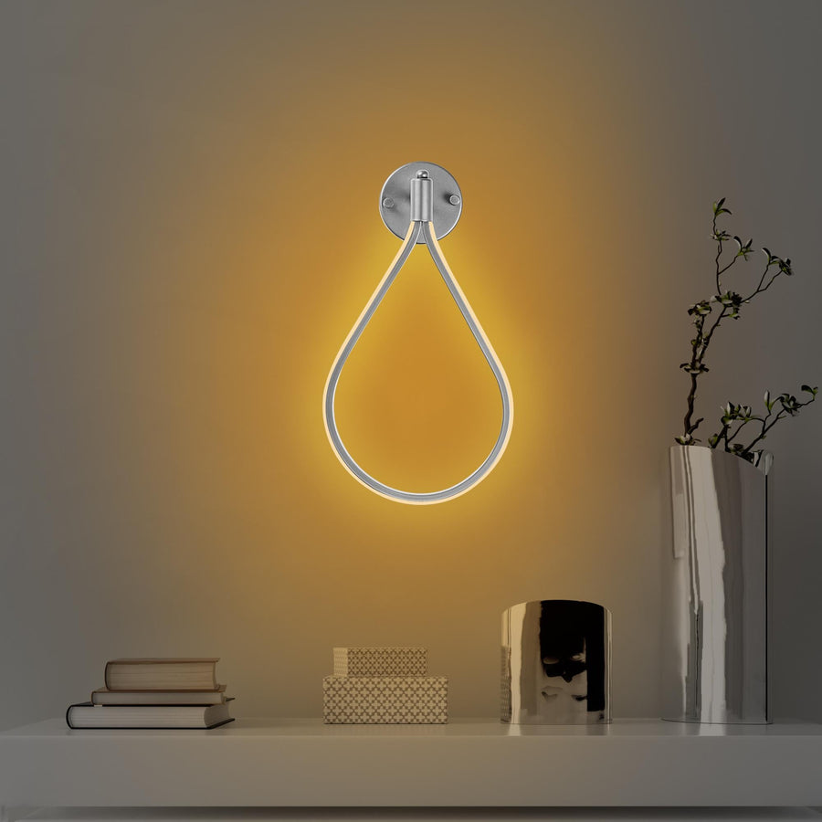 Damla Metal LED Aplik - Gümüş