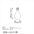 Damla Metal LED Aplik - Gümüş
