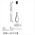 Damla Metal LED Tekli Sarkıt - Siyah