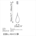 Damla Metal LED Tekli Sarkıt - Beyaz