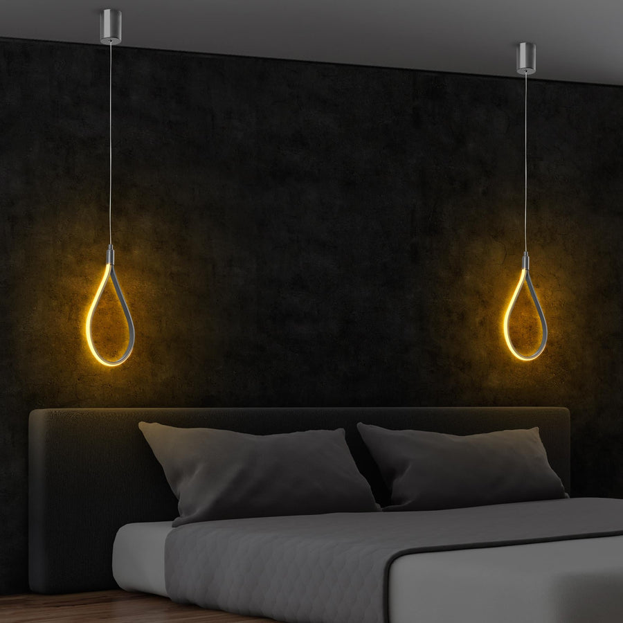 Damla Metal LED Tekli Sarkıt - Gümüş