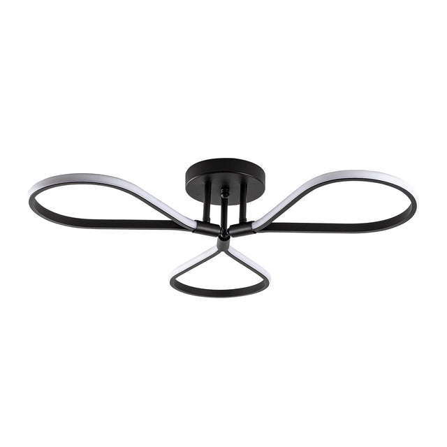 Yonca Metal LED Plafonyer - Siyah