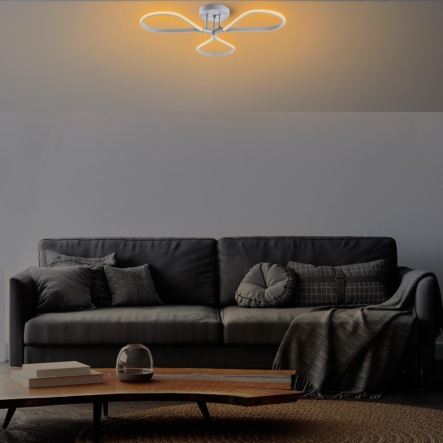 Yonca Metal LED Plafonyer - Beyaz