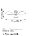 Yonca Metal LED Plafonyer - Beyaz