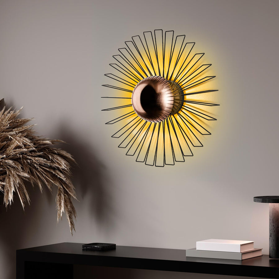 Starburst Tel Metal Duvar Apligi Buyuk - Siyah
