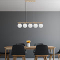Cam Küre 5'li Sıralı Sarkıt - Altın