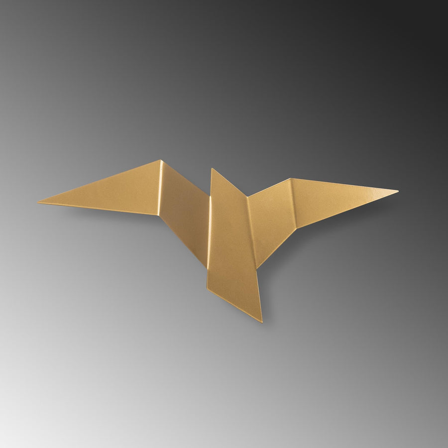Origami Kuş Büyük Boy LED Aplik - Altin