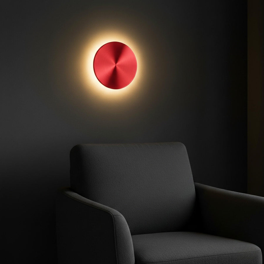 Kirmizi LED Metal Sivama Tekli Aplik - Kirmizi