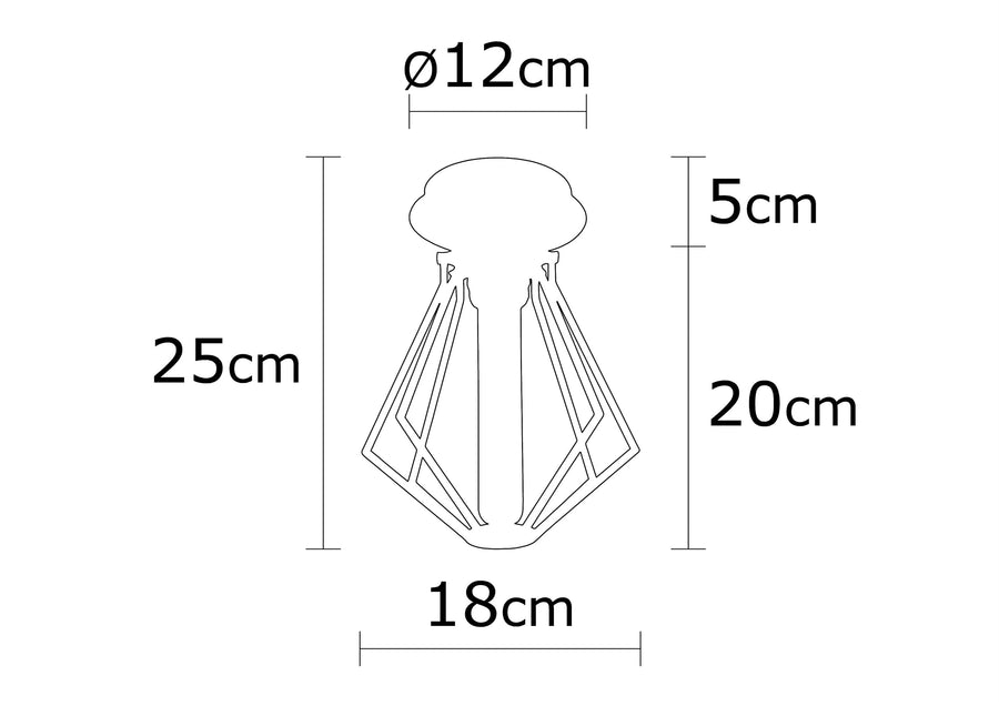 Elmas Tel Tekli Metal Plafonyer - Siyah